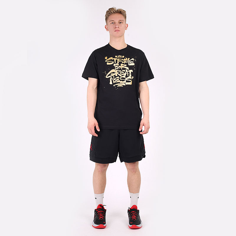 мужская черная футболка Nike Strive For Greatness Tee DD0785-011 - цена, описание, фото 5